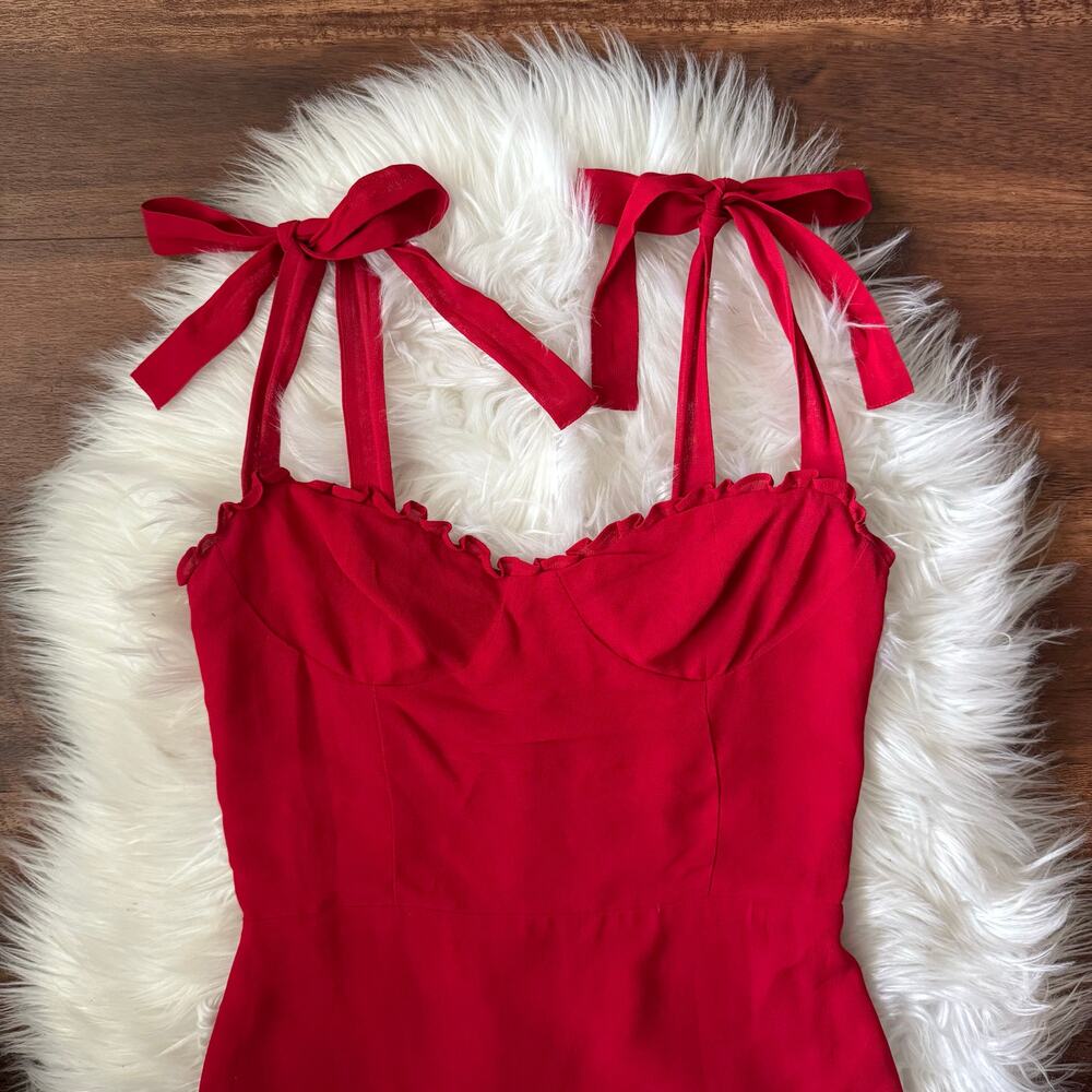 Reformation Christine Dress in Red Size 4 - Picture 8 of 13